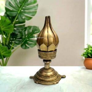 Brass Lotus Diya on Tortoise Base For Home Decor/Gifting