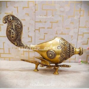 Brass Conch(shankh) With Stand