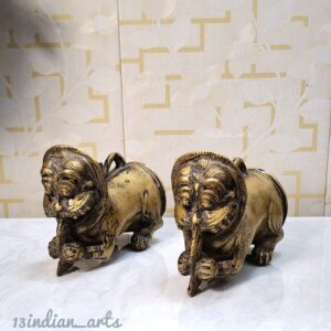 Brass Antique Finish Palanquin Poles Set