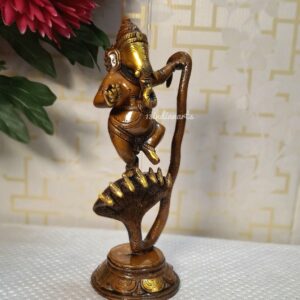Brass Unique Ganesha Dancing on Naag