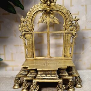 Exquisite Brass Handmade Deity Throne-Kirtimukha Singhasan