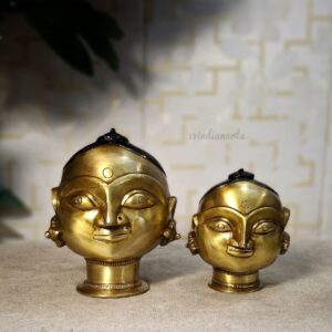 Brass Gauri Head Set Copper and Brass Gold Finish