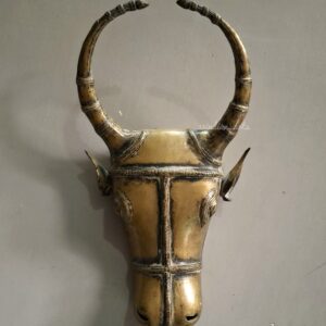 Brass Vintage Look Bull (Cow) Face Wall Hanging