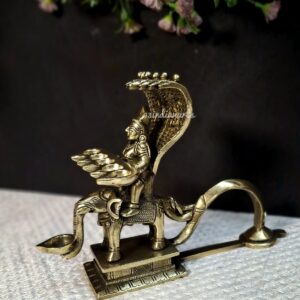 Brass Superfine Aarti-Naag Kanya sitting on Elephant