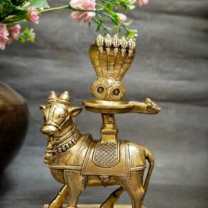 Brass Standing Nandi For Abhishek
