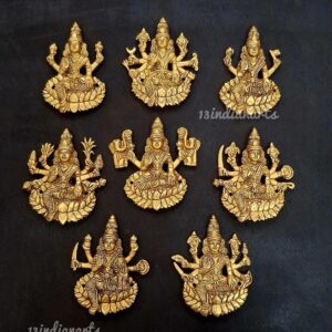 Brass Asthalakshmi (8 divine forms) Door Panel Set-Wall Hanging