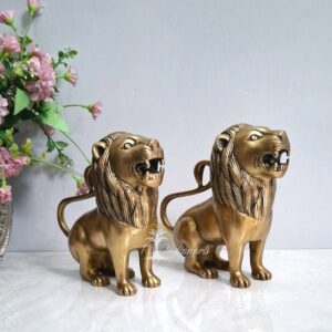 BRASS PREMIUM QUALITY LION PAIR