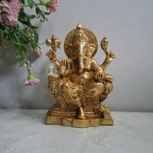 Brass High Quality Raja Ganesha