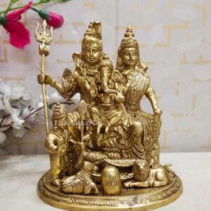 Brass Beautifully Handcrafted Lord Shiva Parivaar