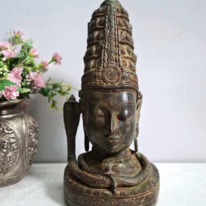 Exquisite Pure Brass Lord Shiva Face Bust-Collection Piece