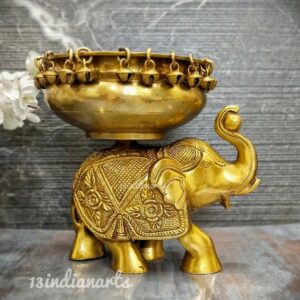 Brass Elephant Urli For Home Decor