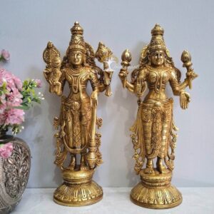 Brass High Quality Vishnu Laxmi(Laxminarayan) Idols