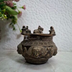 Brass Very Unique Traditional Nandi Shivling  Bowl Collectible.