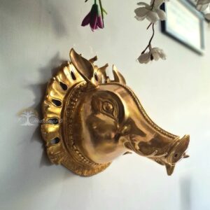 Brass Varaha Mask Wall Hanging
