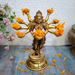 Brass Unique Deeplaxmi 10Hand.