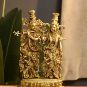 Brass Radha Krishna Idol Premium Quality. For Home Decor & Gifting