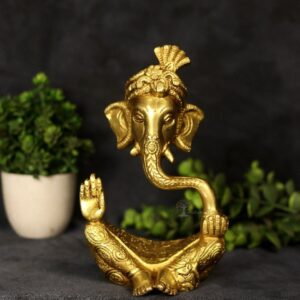 Brass Super fine Pagri Ganesha for Home Decor & Gifting