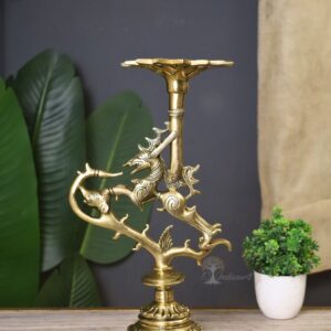 Brass Premium Quality Yali Stand Candle Holder