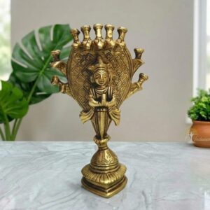 Brass Sesh Naag Arti/Diya incense stand.