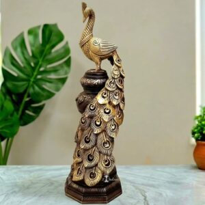 Brass Decorative Peacock Stand For Home Decor/Gifting